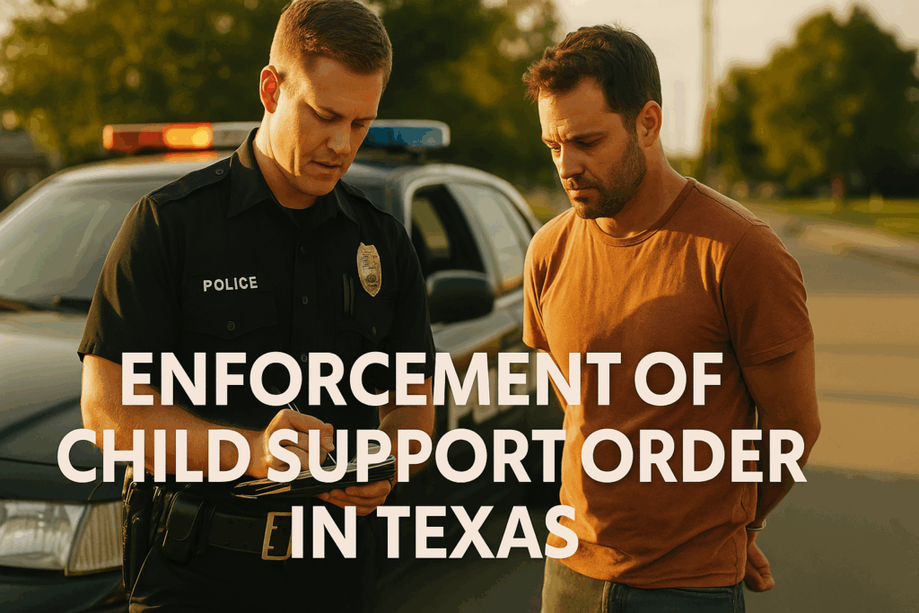 Enforcement of child support orders in Texas.