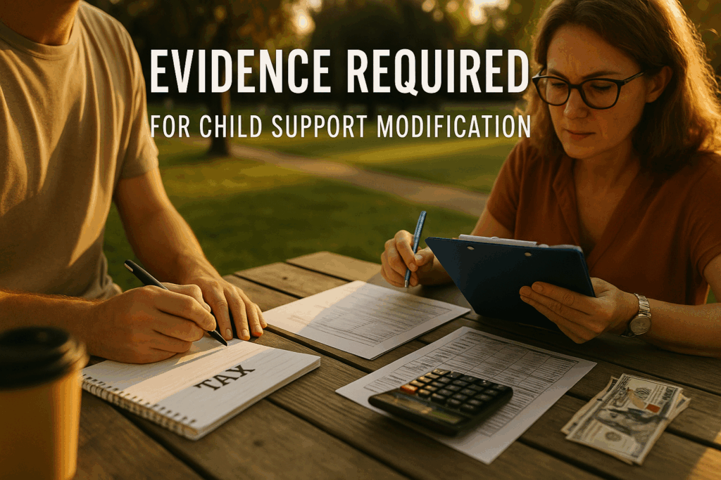 Evidence required for child support modification.