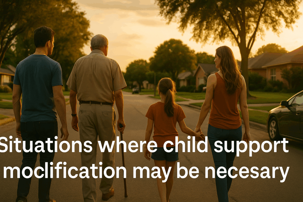 Situations where child support modification may be necessary.