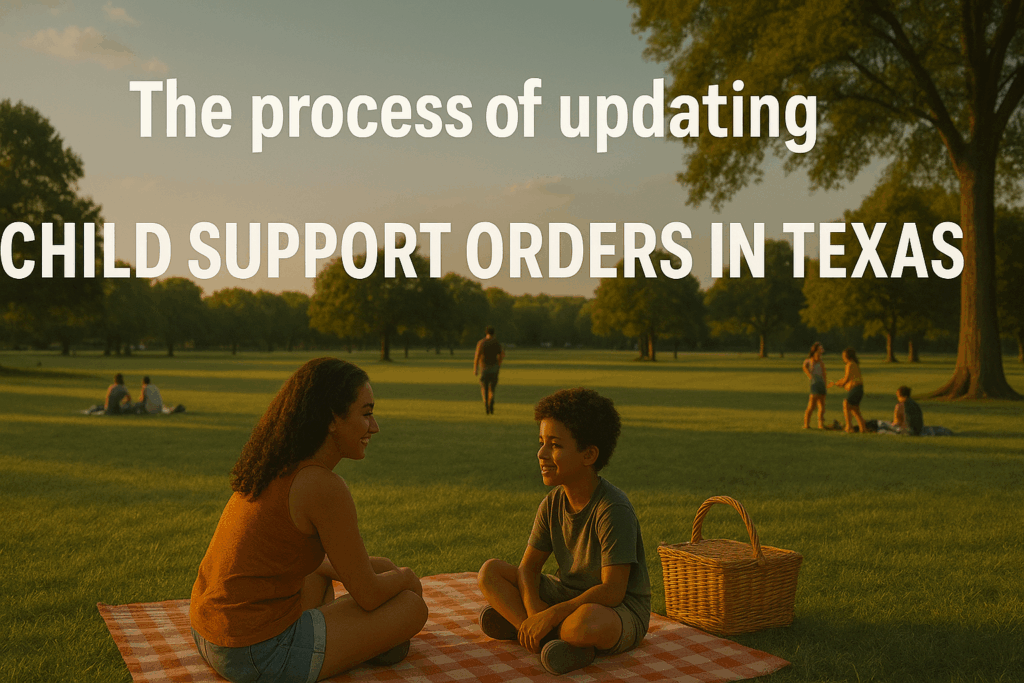 The process of updating child support orders in Texas.