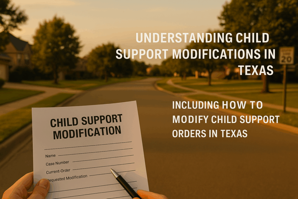 Understanding child support modifications in Texas, including how to modify child support orders in Texas.