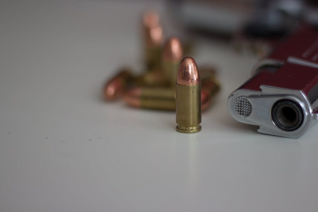 bullets and gun