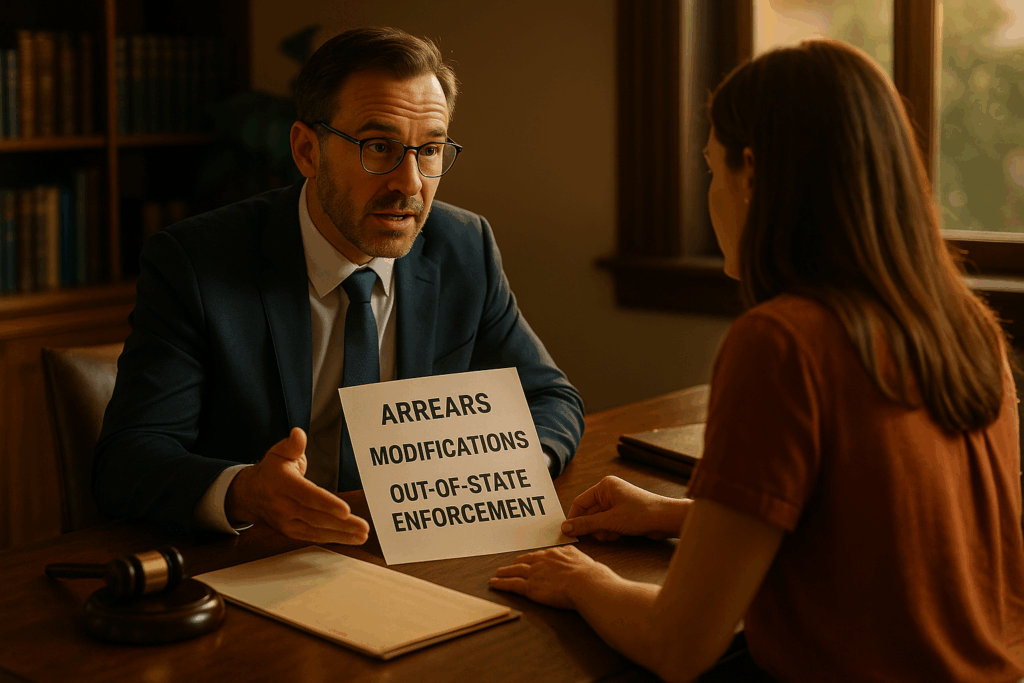 explaining common situations to a client.