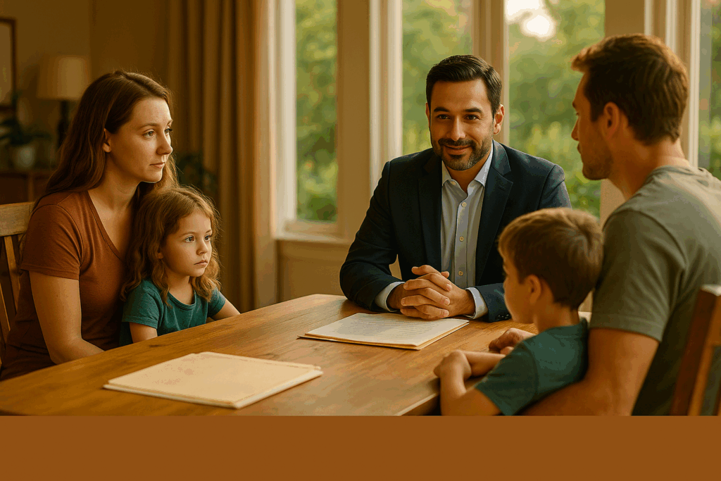 A Texas family law attorney providing comprehensive services to a family.