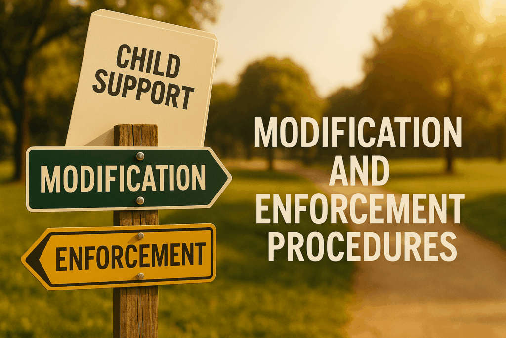 A visual guide to modification and enforcement procedures in child support. Legal Requirements for Texas Child Support Agreements
