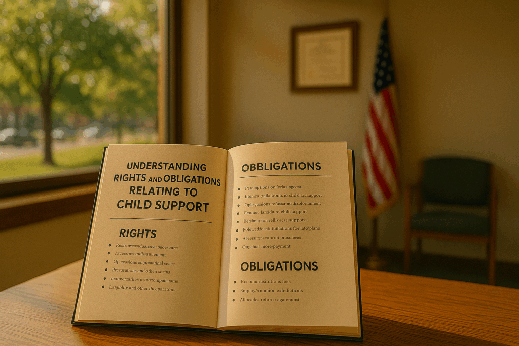 A visual representation of understanding rights and obligations related to child support.