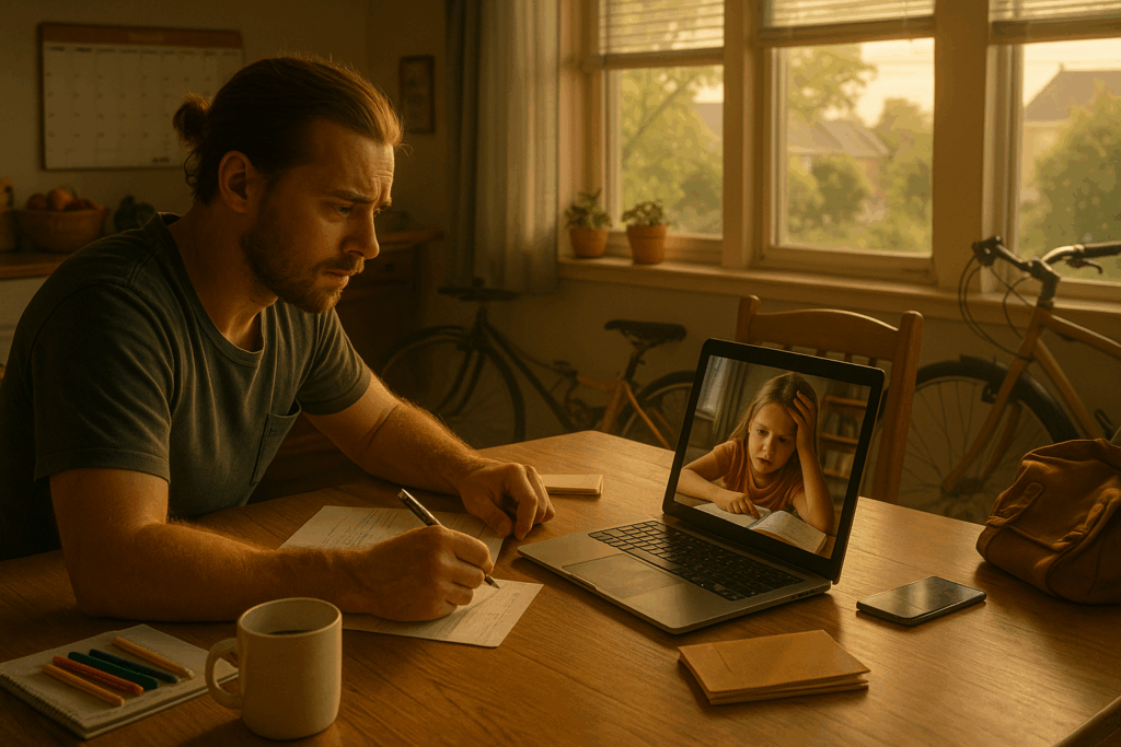 An illustration depicting the challenges faced by non-custodial parents in Texas.