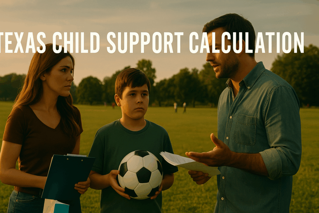 An overview of Texas child support calculation process.