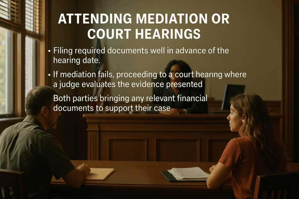 Attending Mediation or Court Hearings