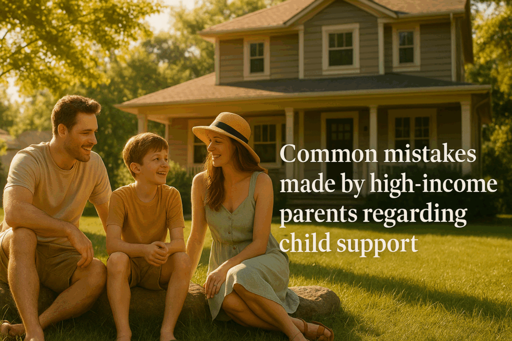 Common mistakes made by high-income parents regarding child support.