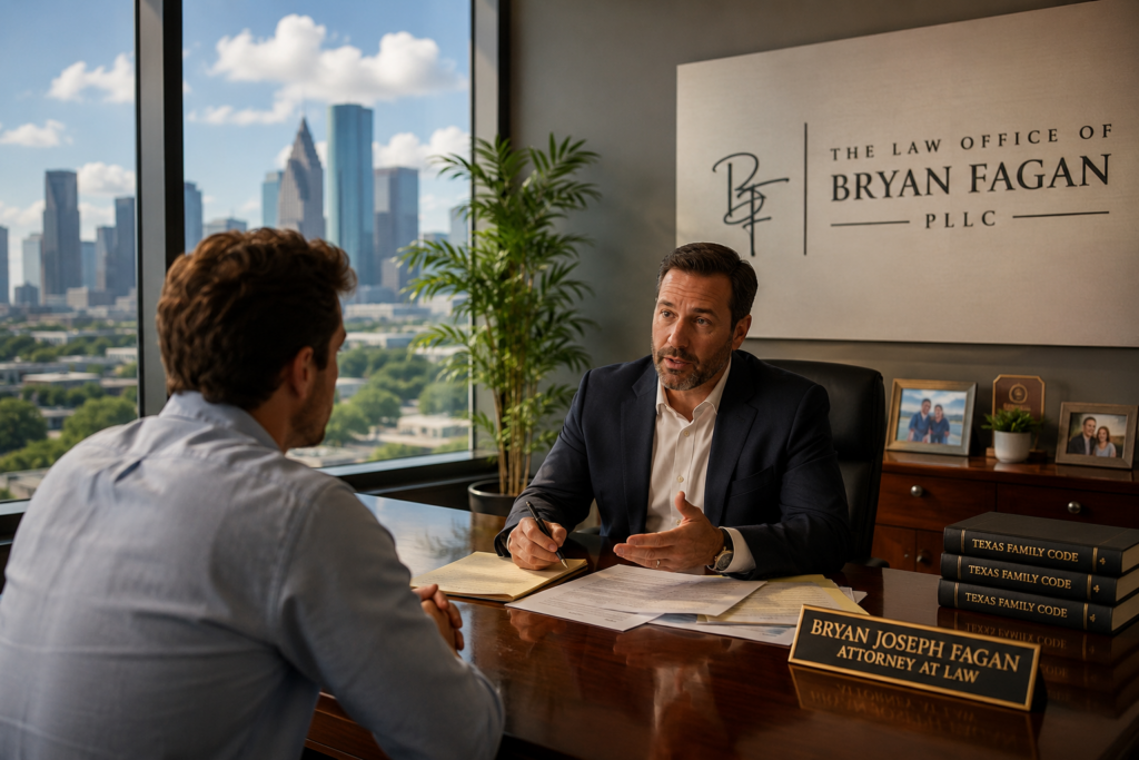 Couple discussing uncontested divorce details over coffee in Texas