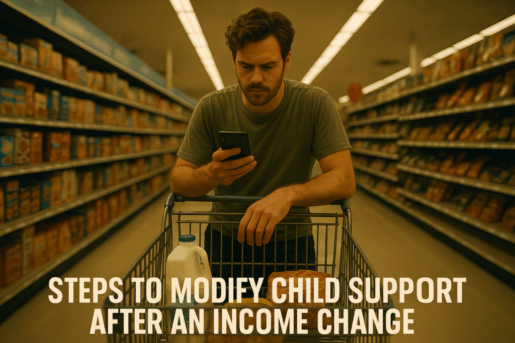Steps to modify child support after an income change.
