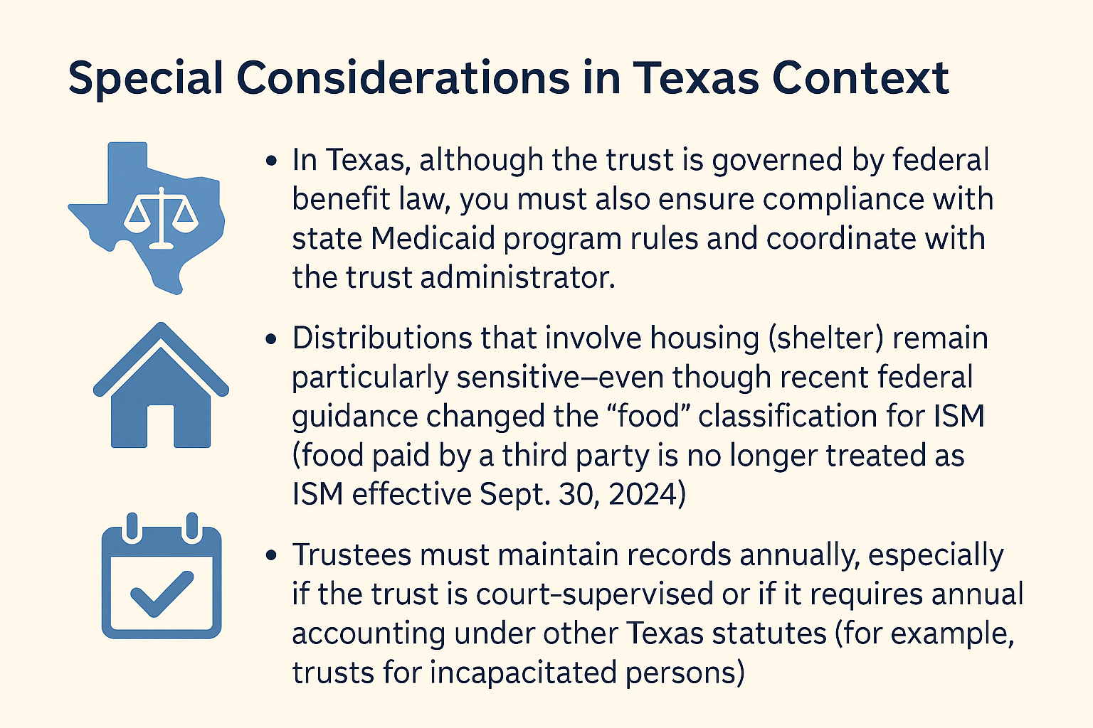 Texas Special Needs Trust Distribution Rules