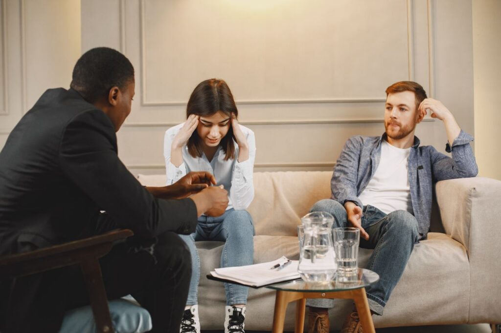 couple in counseling or mediation