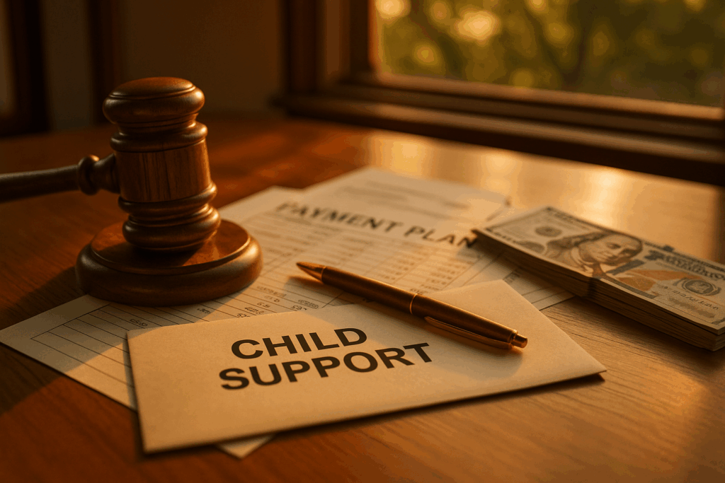 A visual representation of the importance of payment plans in child support cases.