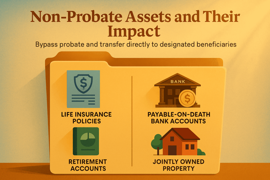 An infographic explaining non-probate assets and their impact on estate planning.