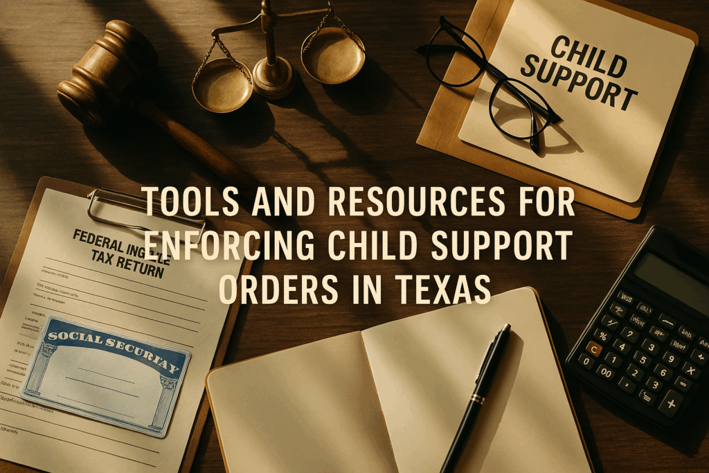 Tools and resources for enforcing child support orders in Texas.