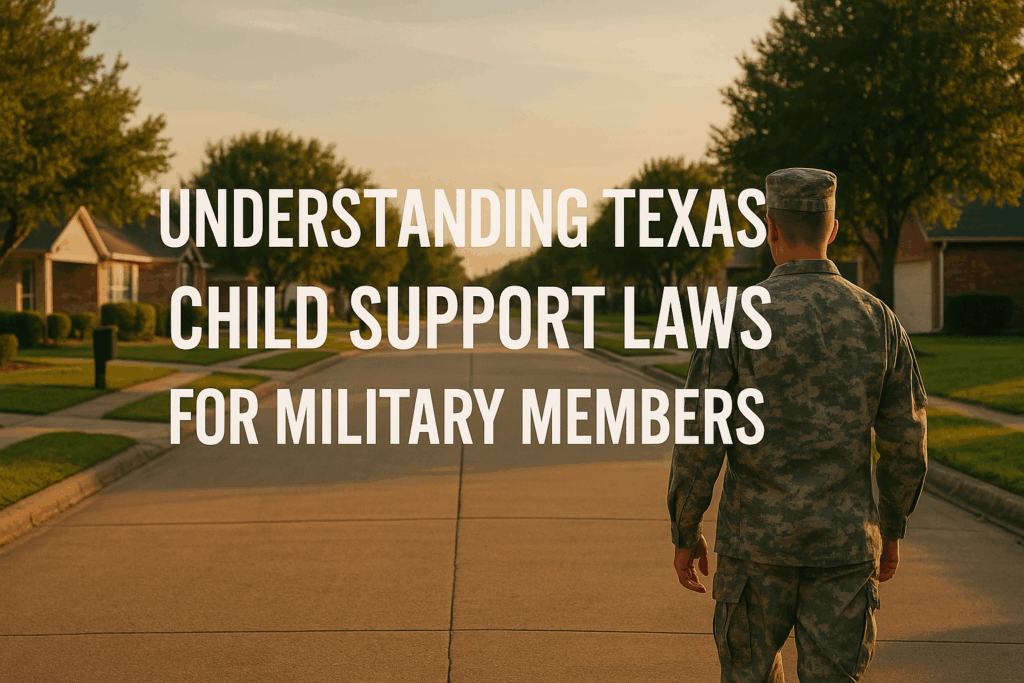 Understanding Texas child support laws for military members.