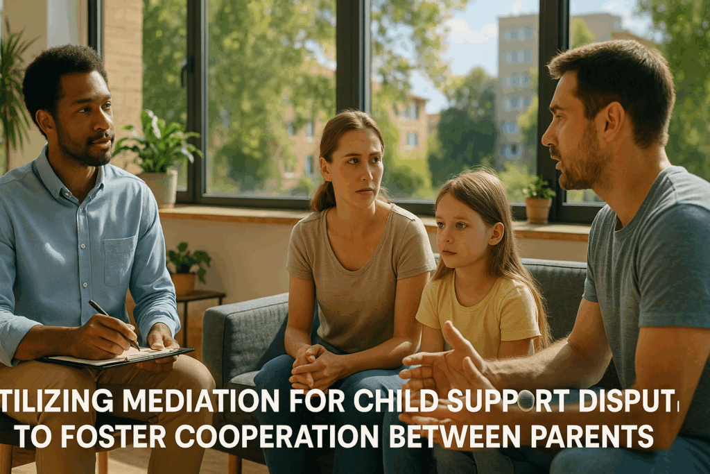 Utilizing mediation for child support disputes to foster cooperation between parents.