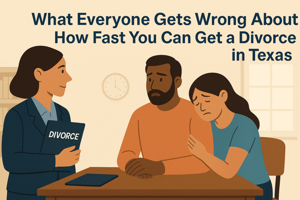 What Everyone Gets Wrong About How Fast You Can Get a Divorce in Texas