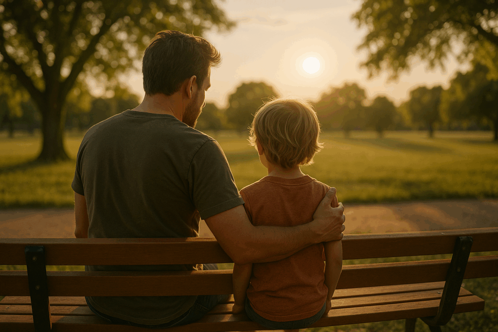 The image depicts a parent and child sitting together, symbolizing the emotional and legal complexities of family relationships impacted by child support decisions. This representation highlights the importance of understanding child support laws and the role of a Texas child support lawyer in navigating these matters.