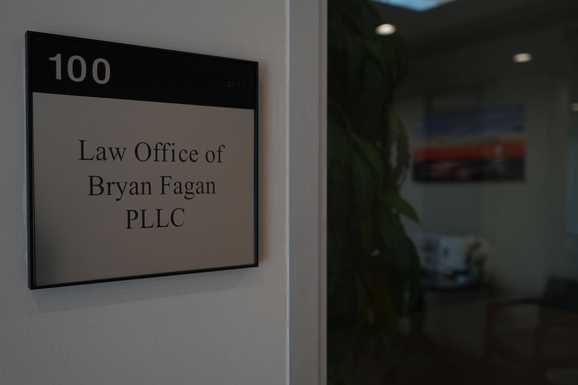 River Oaks office location sign for Law Office of Bryan Fagan PLLC