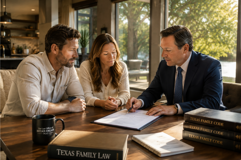 Intended parents meet with a Texas family law attorney to discuss the legal differences between gestational surrogacy and traditional surrogacy under Texas law.