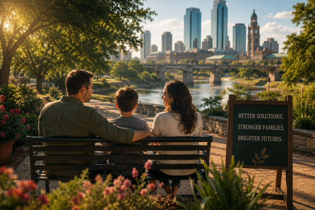 Family Law Mediation Attorneys in Fort Worth Texas helping a family find a peaceful path forward through confidential divorce mediation and cooperative parenting solutions.